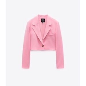 Zara Pink cropped blazer
